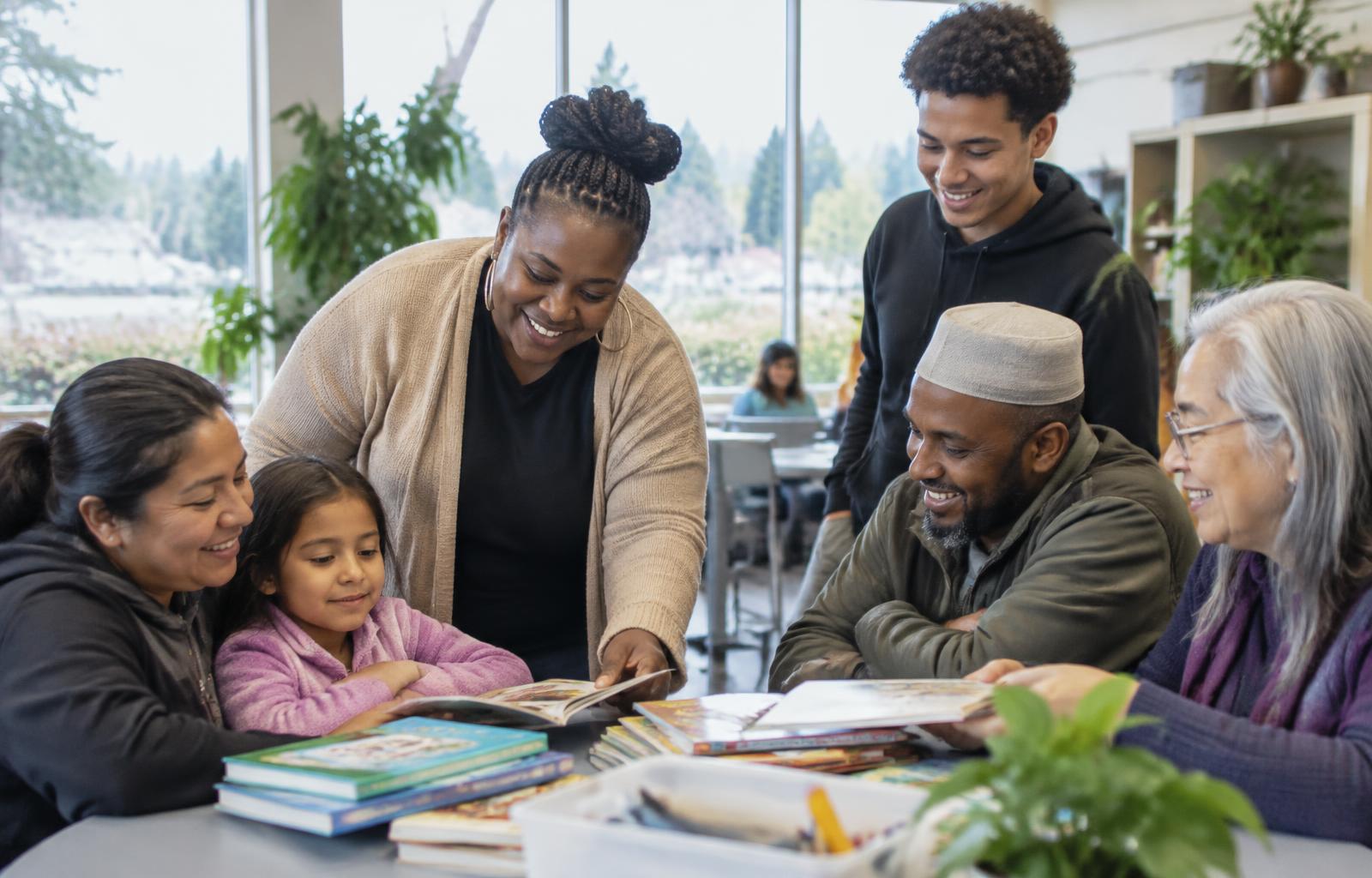 Community members learning and connecting together